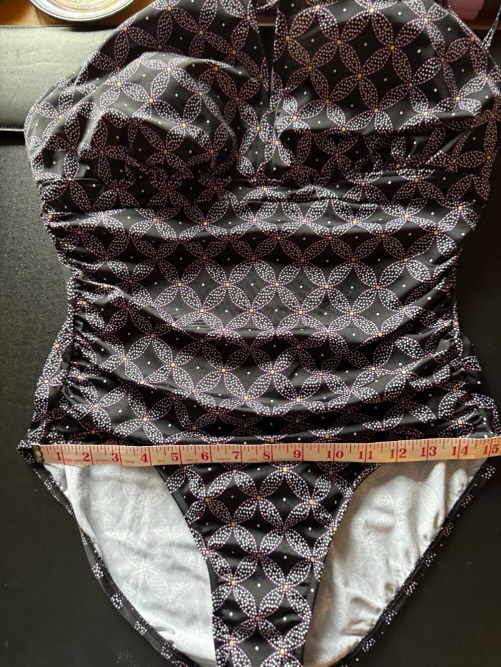 Women's Geometric Print One-Piece Halter Neck Swimsuit - Picture 11 of 13